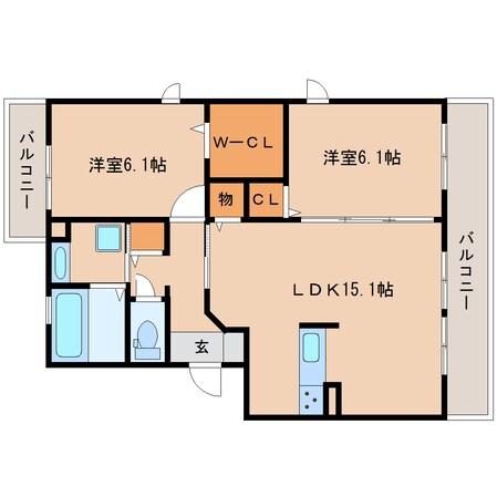 近鉄奈良駅 バス14分  北神殿下車：停歩5分 1階の物件間取画像